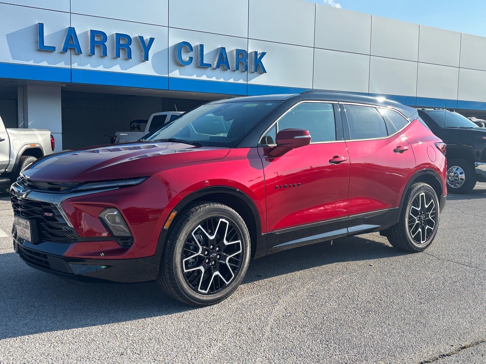 2026 Chevrolet Blazer RS in Radiant Red Tintcoat — front three-quarter view
