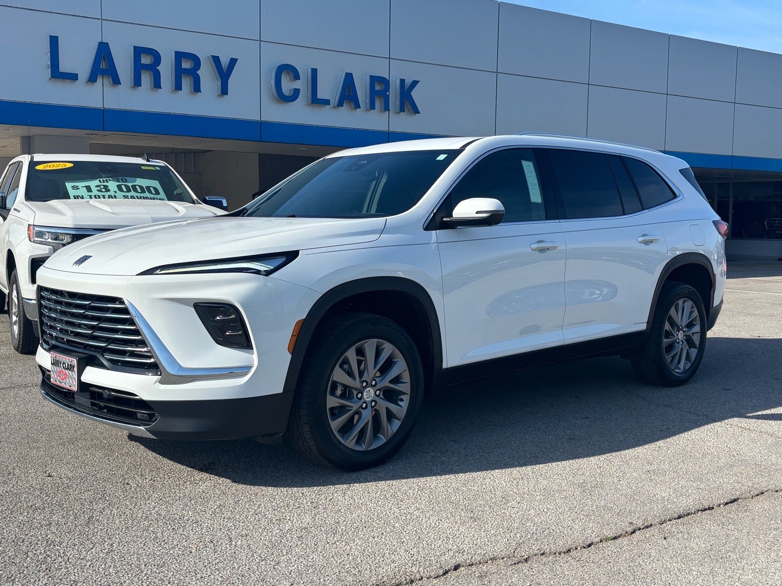 2025 Buick Enclave Preferred in Summit White — front three-quarter view